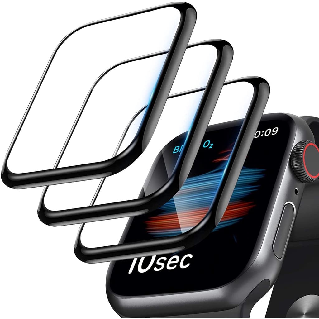 Pelicula Nano 3D Lateral Preta Silicone Compativel Apple Watch 38 40 41 42 44 45 mm seiro 2 3 4 5 6 7 SE