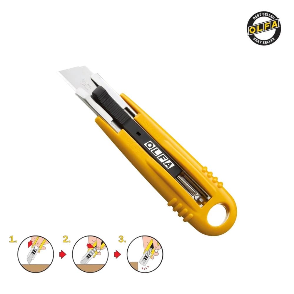 Estilete de Segurança Olfa Auto Retrátil 17,5mm SK-4