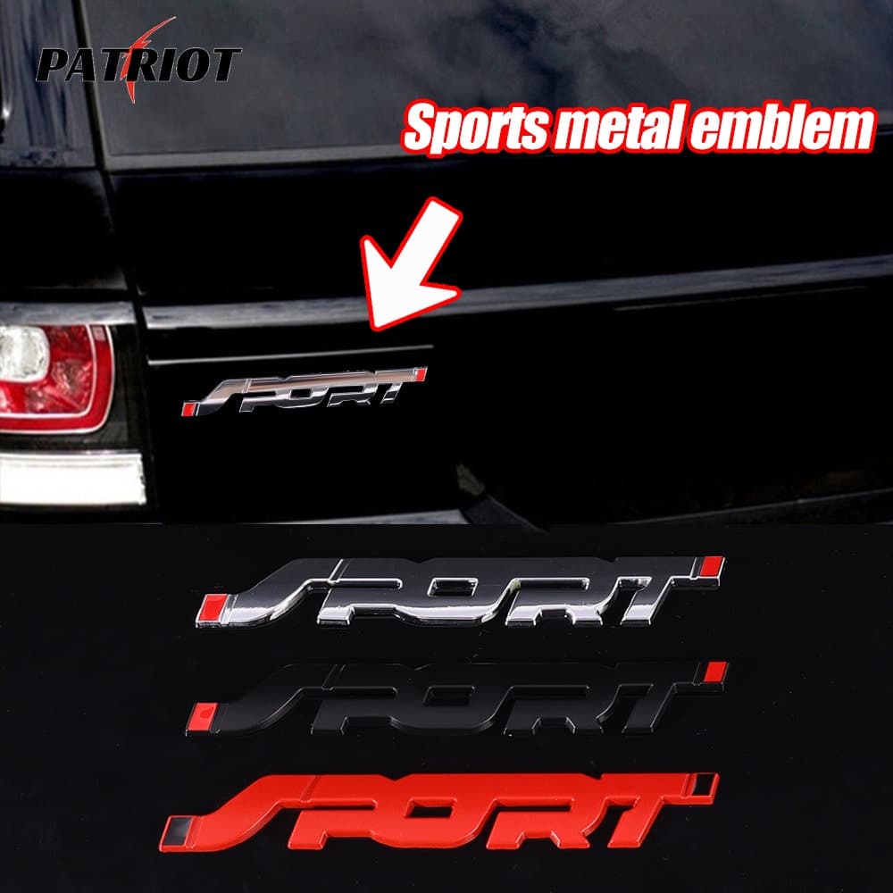 Logotipo 3D Metal SPORT Emblema/Auto-Adesivo Equipe De Corrida/Acessórios De Estilo De Personalidade De Motocicleta Exteriores De Carro/Autocolante Decorativo Universal Car
