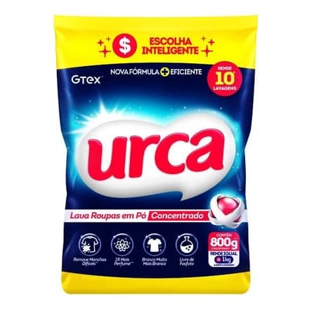 Lava Roupas Pó Concentrado Urca Sachê - 800g