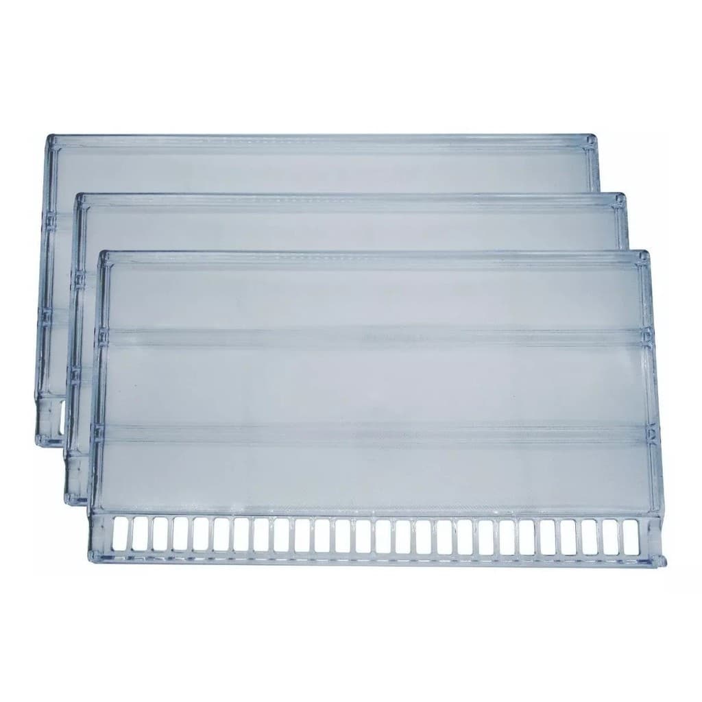 Kit Prateleira De Geladeira Refrigerador Continental Mabe Bosh GE Kit 3 Peças  Rcct (440/470/480/490)