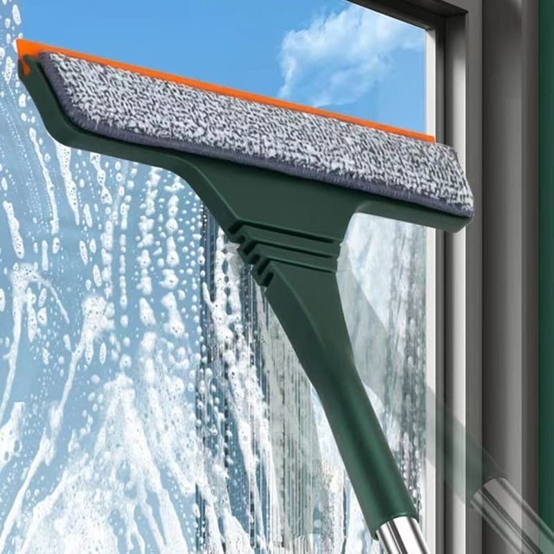 Rodo Limpa Esfregão Vidros Com Cabo Extensível