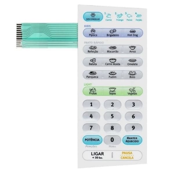 Painel Membrana Teclado Para Microondas Electrolux Eletrolux Me28s Me 28s Similar