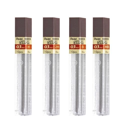 Grafite Hi-Polymer Super 0.3mm C/ 12 PENTEL