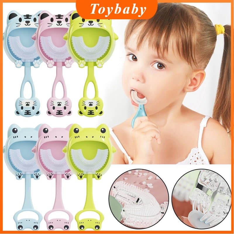 Escova De Dentes Infantil Em Forma De U De 360 Graus 2-12 Anos De Idade