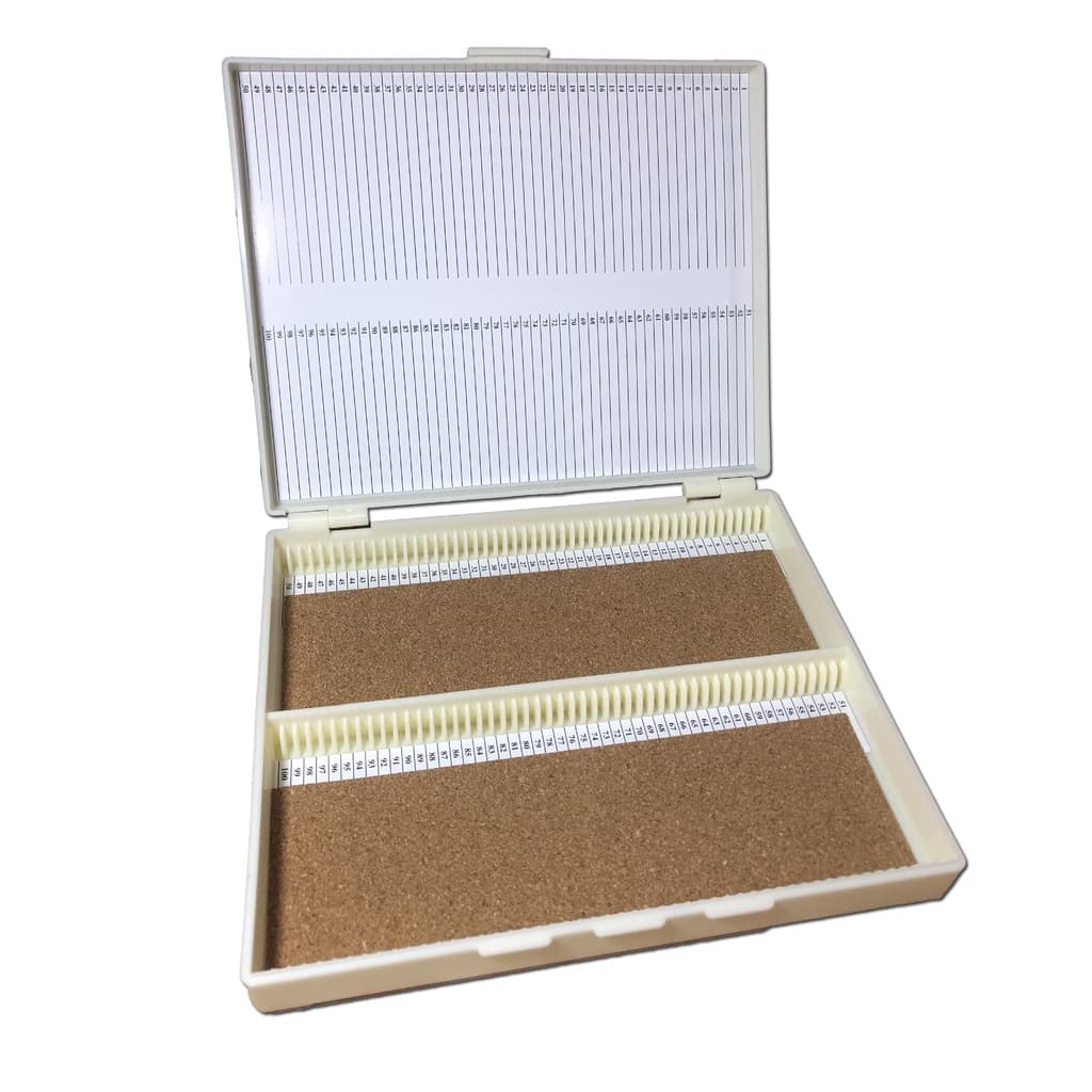 Caixa Porta 100 Lâminas Para Microscopia Em Plástico