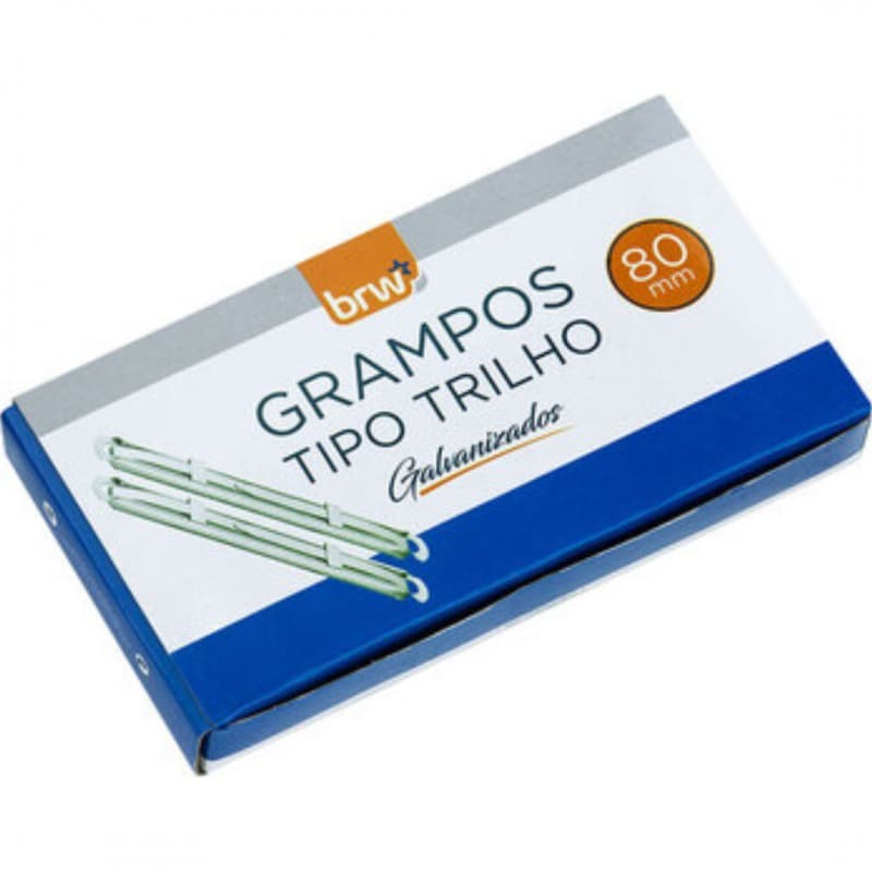 Grampo Trilho 80mm Galvanizado com 50 unidades BRW