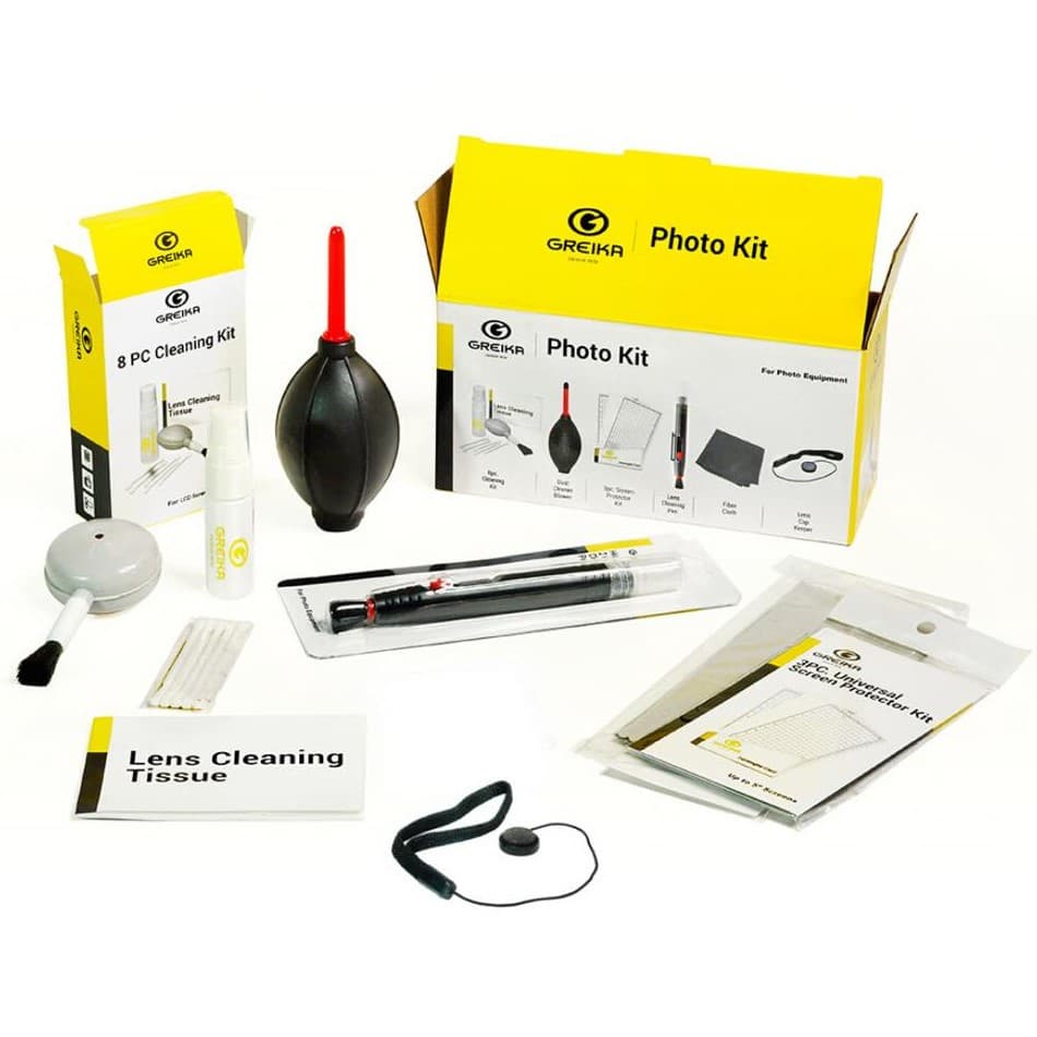 Kit de Limpeza 8 em 1 para Câmeras e Lentes - Greika WOA2048