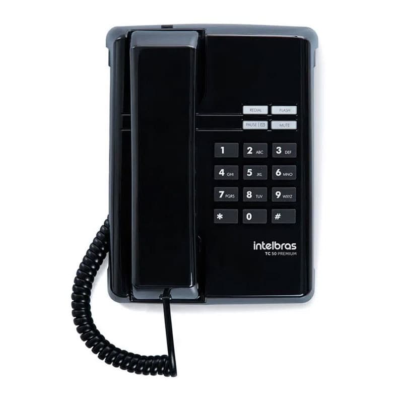 Telefone premium com fio TC 50 Preto Intelbras