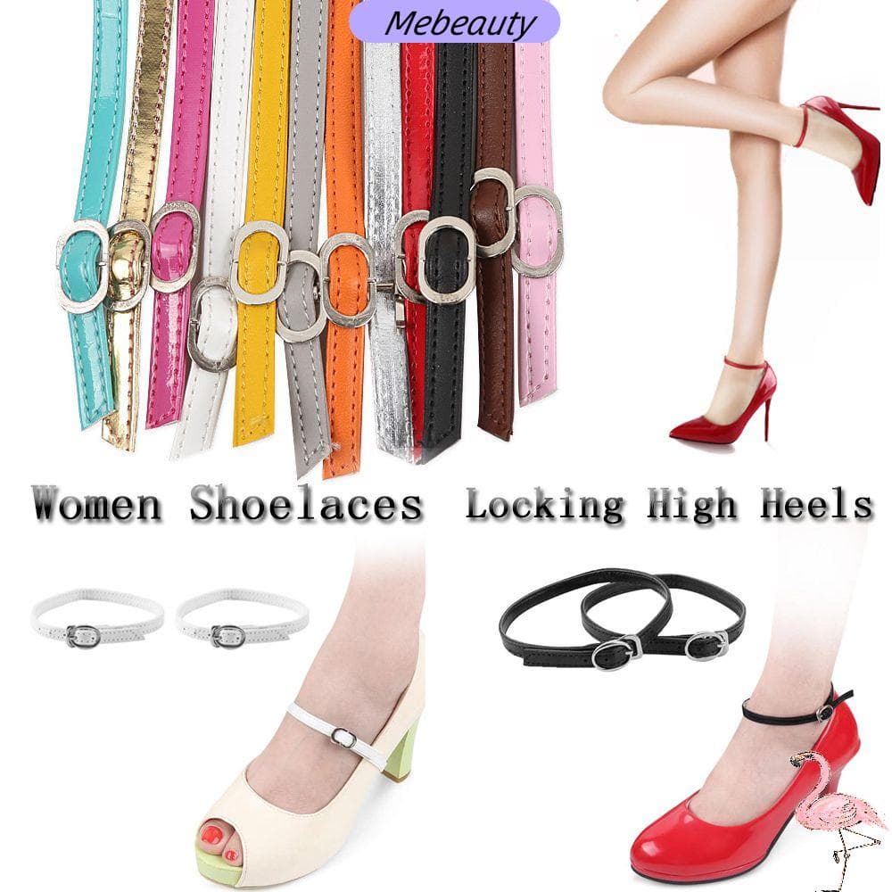 ME Faixa De Alças Para Tornozelo Amarração Calçados Integral Acessórios PU Correias Antiderrapantes Em Couro