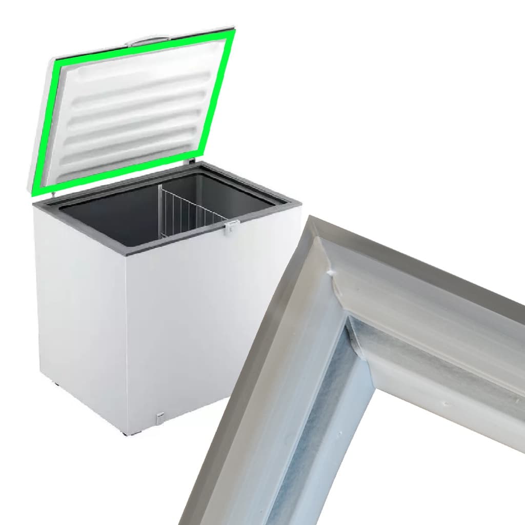 Borracha Vedação Gaxeta Freezer Horizontal Para Brastemp Consul CHA31 CHA31C 68x92cm Encaixe Canaleta