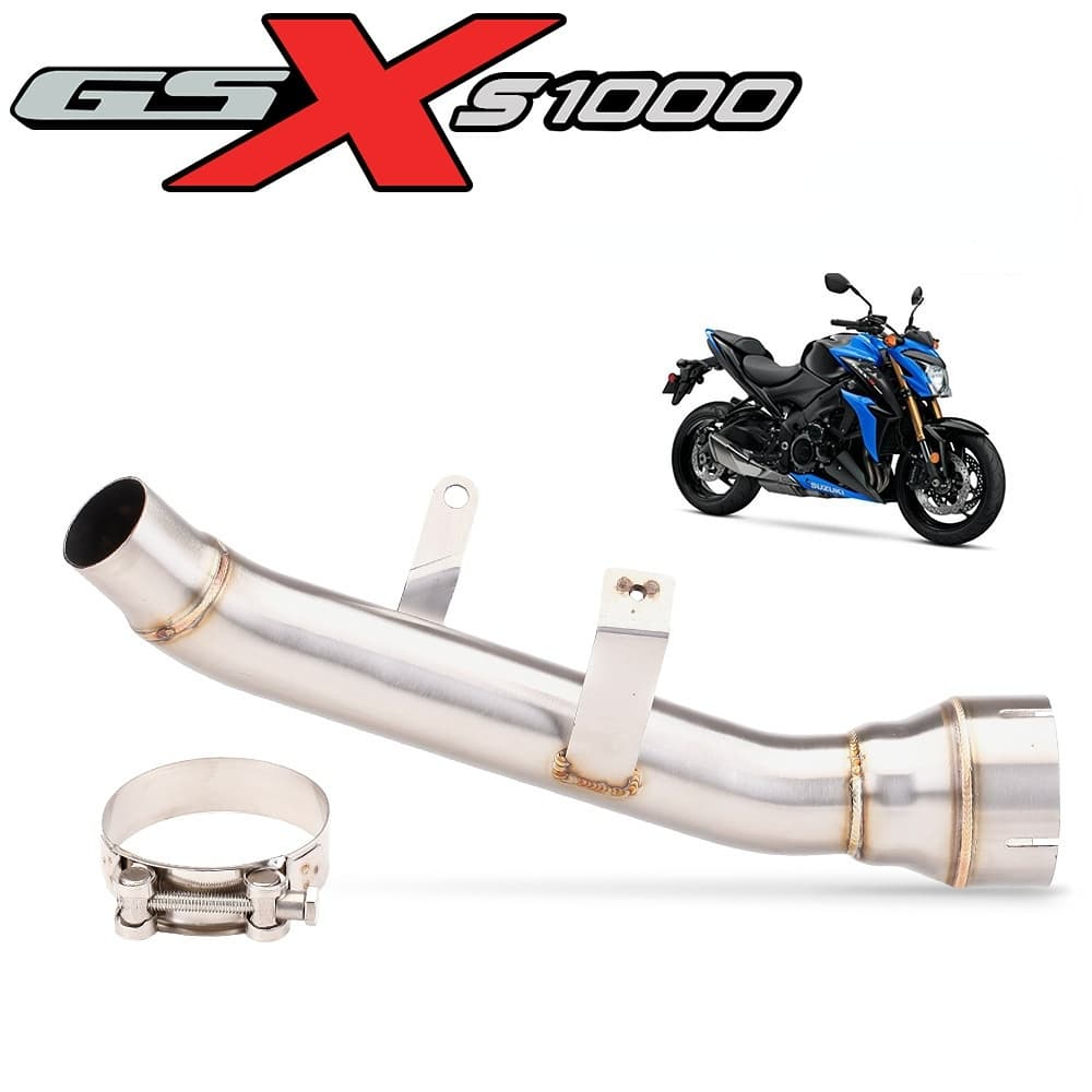 Silenciador De Estoque De Encaixe De Tubo Médio Reto De Escapamento De Motocicleta GSX-S1000