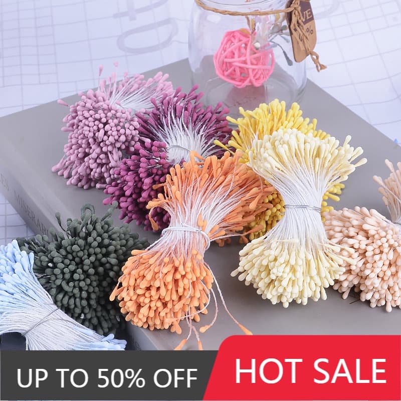 360 Pcs Estame Flor Artificial 6 Cm Falso Floral Pistil DIY Presente Artesanato Acessórios Para Scrapbook