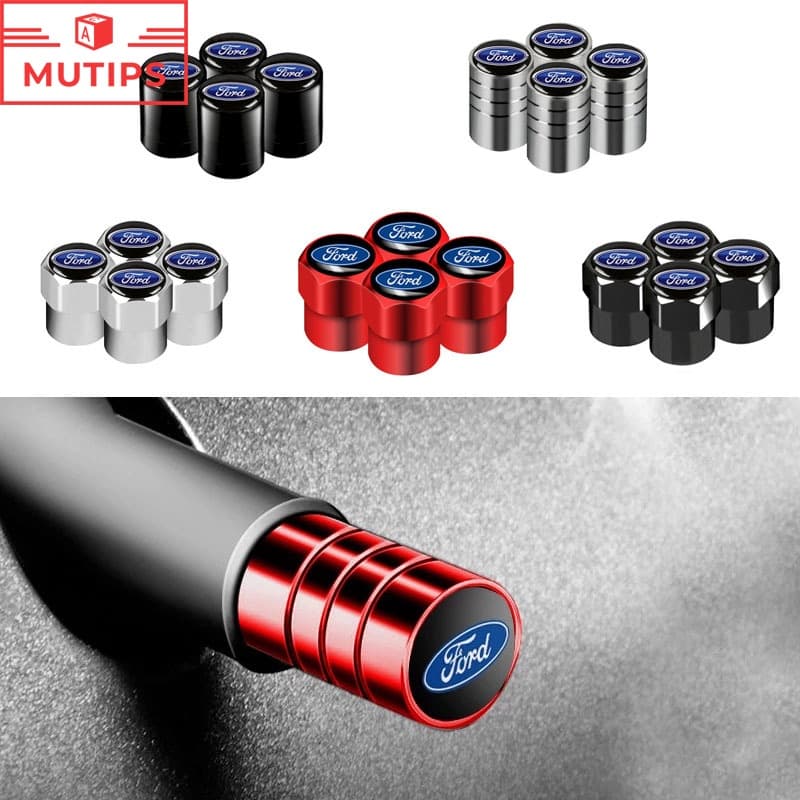 Ford 4Pcs/Set Pneus De Alumínio Liga Para Carros Tampa De Ar Roda Haste Ka Focus mk2 Ranger Novo Fiesta Fusion Ecosport Edge