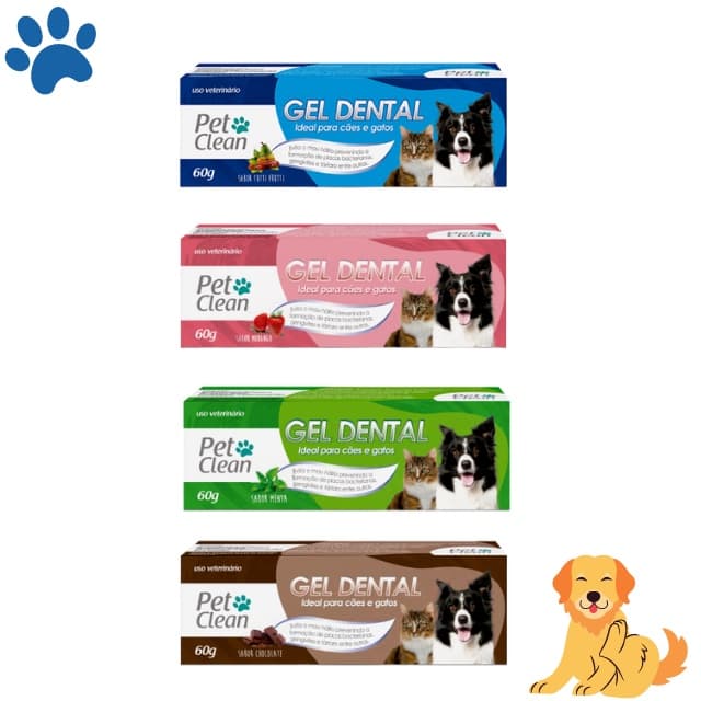 Gel Dental Pet Clean 60g para Cachorros e Gatos
