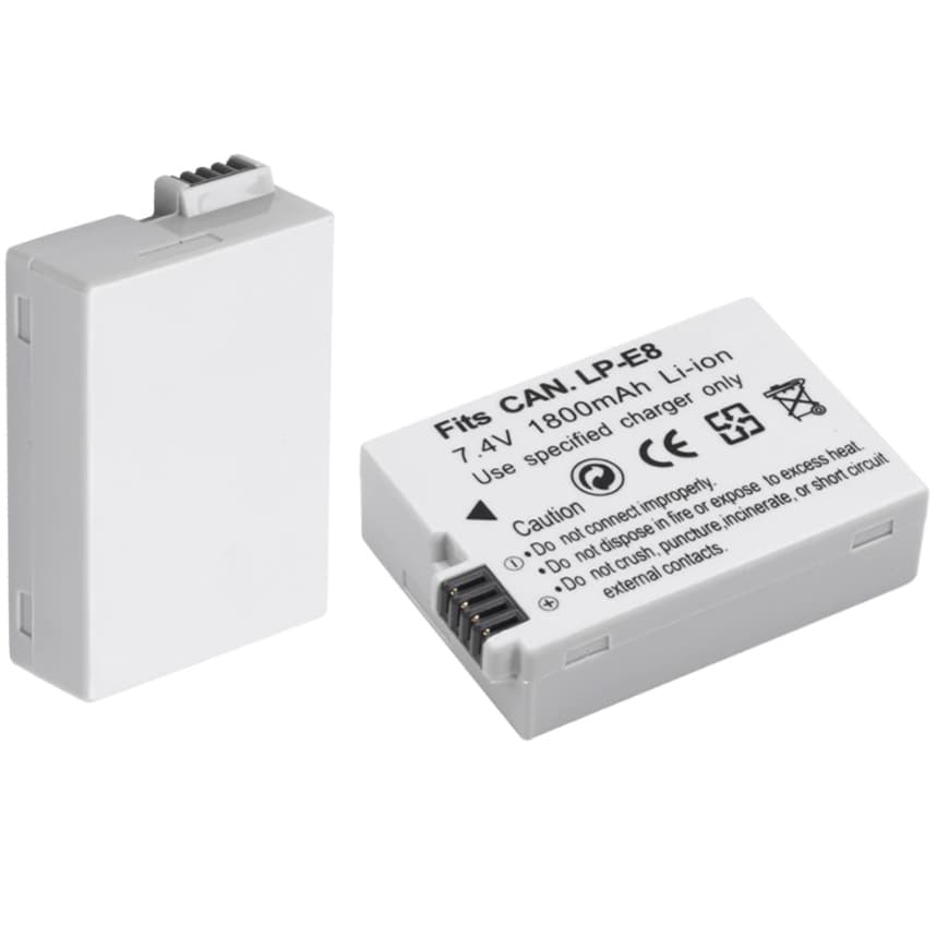 Bateria Canon LPE8 1800mAh para T2i T3i T4i T5i Kiss X4 X5 700d