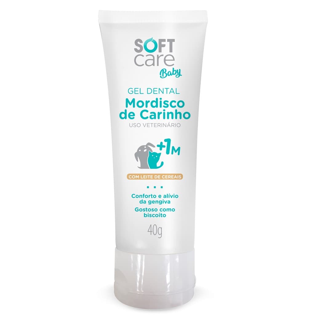 Soft Care Baby Gel Dental 40GR Cães Gatos 40g Mau Hálito