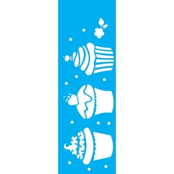 Stencil Doces Cupcakes 10x30 Opa 1866
