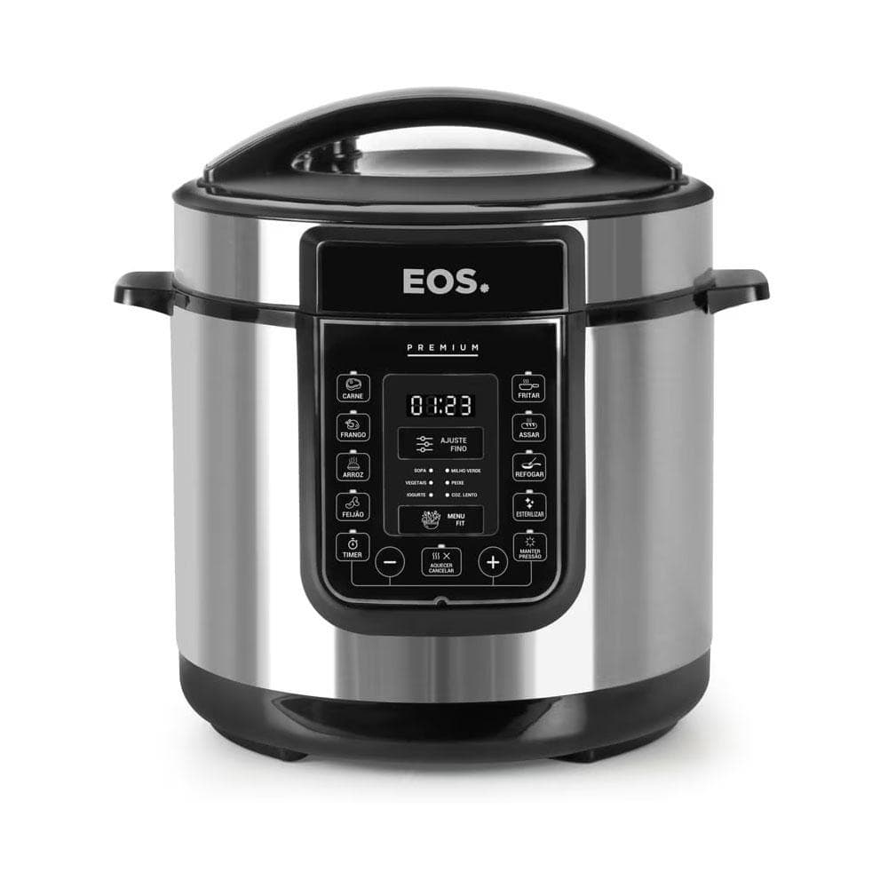 Panela de Pressão Elétrica Caçarola Multicooker Multiuso Digital Inox 6L EPP60DI 127V - EOS