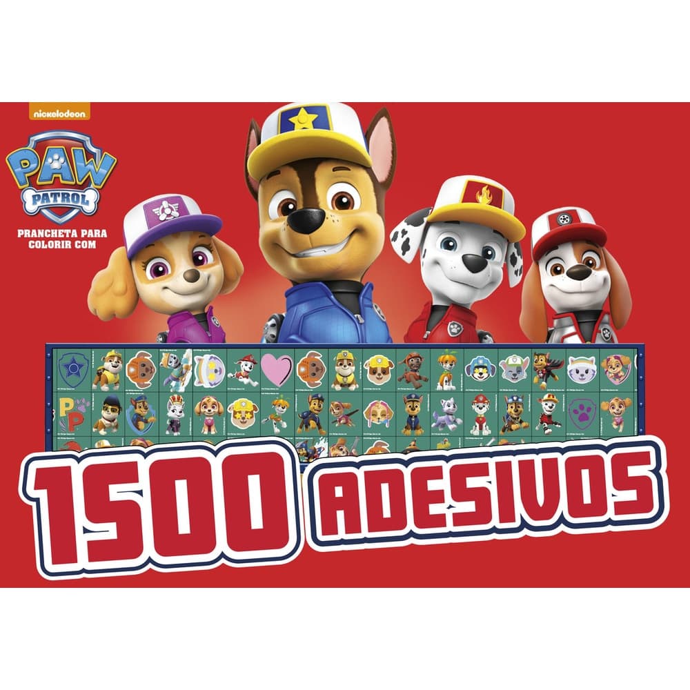 Patrulha Canina Prancheta para Colorir com 1500 Adesivos