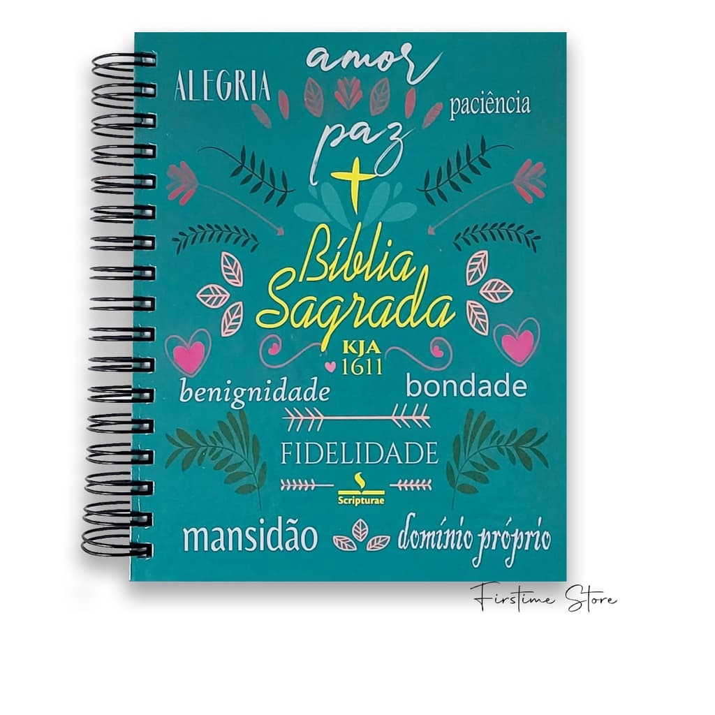 Bíblia Anote King James Atualizada Feminina | Frutos do Espírito - Textos e Mapas Coloridos