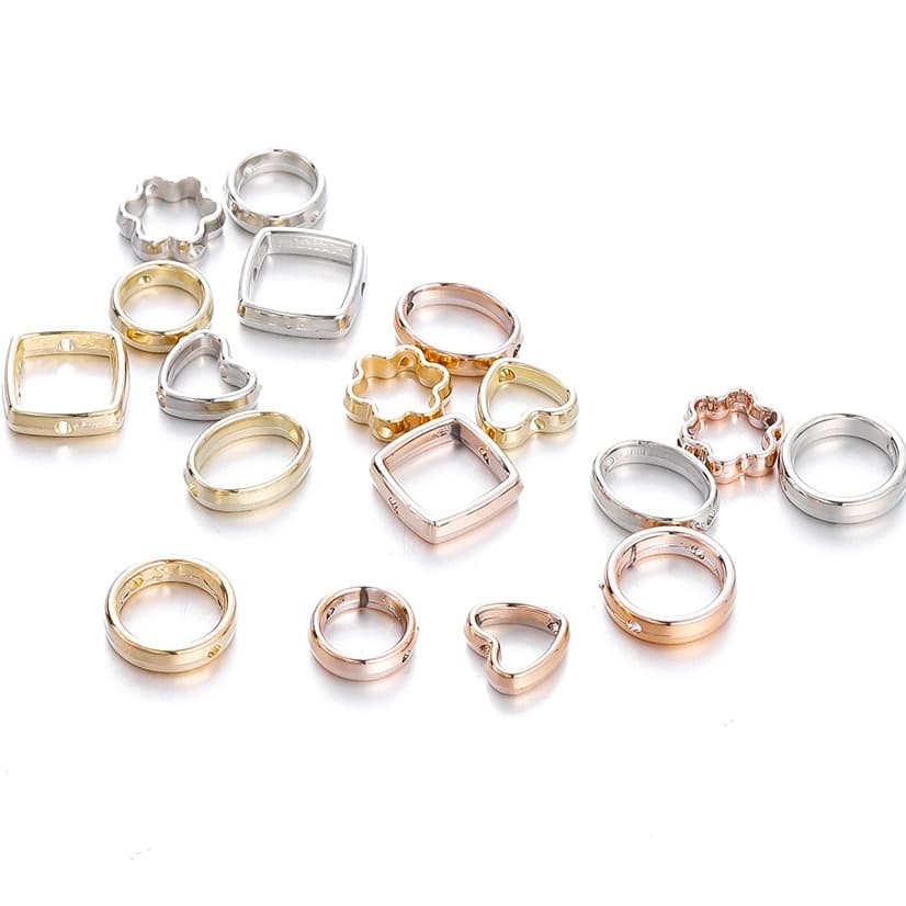 St.kunkka 50pcs Moldura Acrílica de Contas Material CCB Material de Contas Anel de Contas Pingente Espaçador de Contas de Amor Pérola Redonda de Ameixa Pérola Acrílica para Jóias de Bricolage Fazendo Pulseira Lanyard