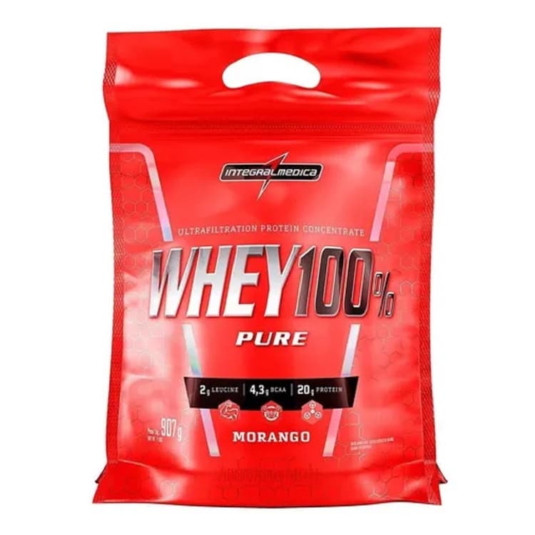 Whey Protein 100% Pure Integralmedica 900g (todos Os Sabores)