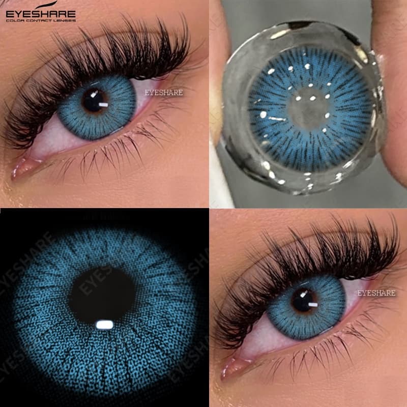 Eyeshare 2pcs Lente De Contato Azul Viena Para Lentes Macias Marrom/Cinza De 1 Ano 14.5 Mm Olhos Coloridos