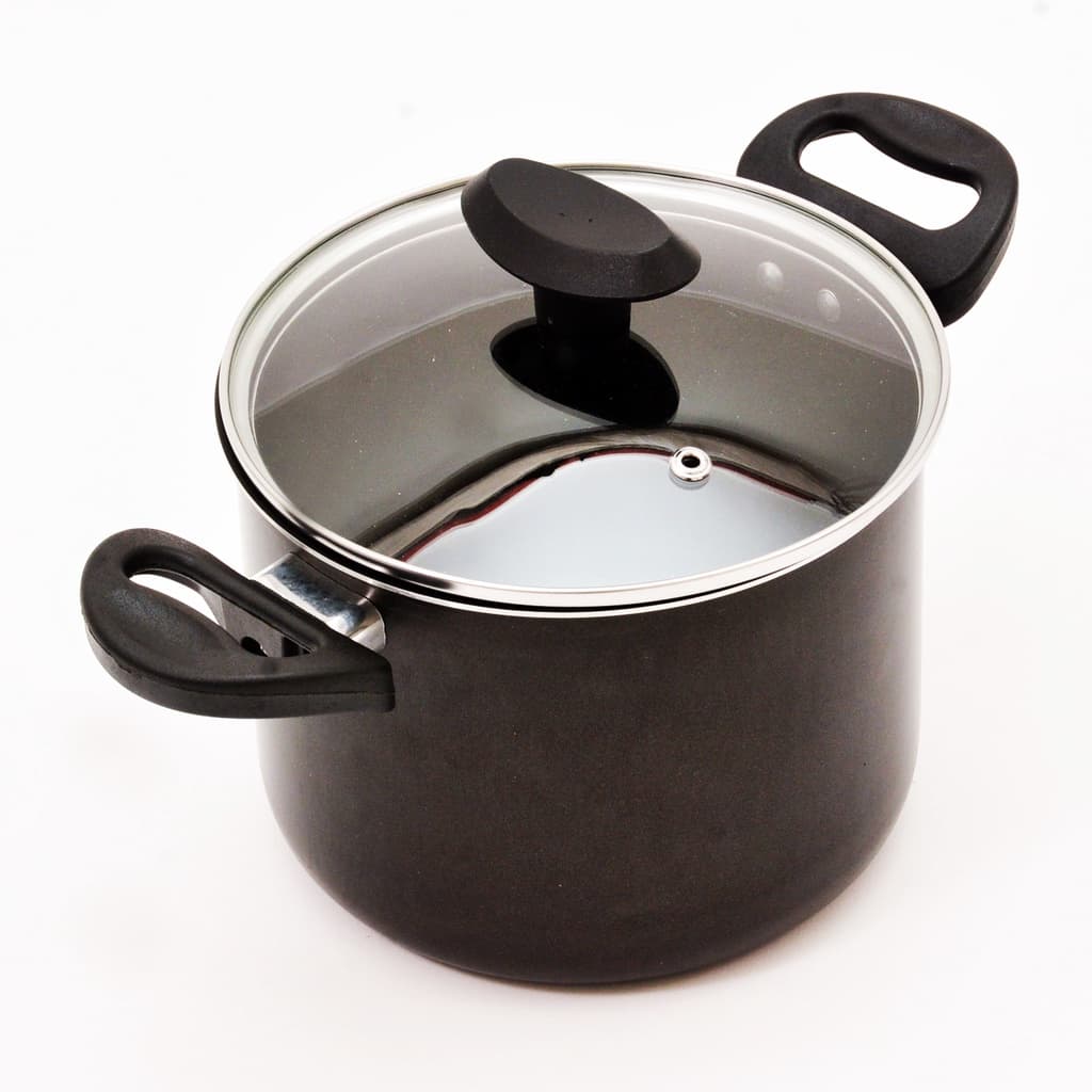 Caldeirão Antiaderente Duas Alças com Tampa de Vidro