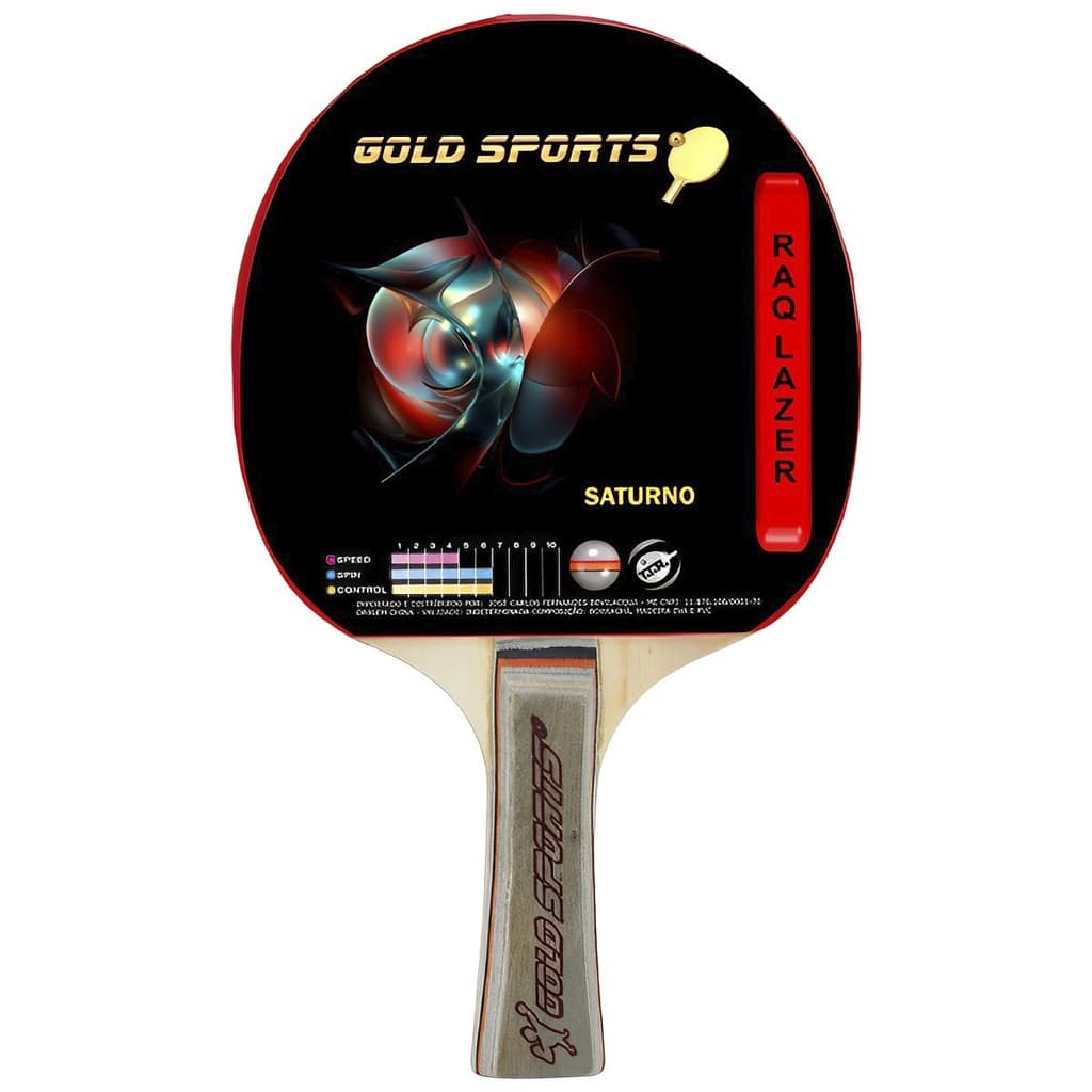 Raquete Tênnis De Mesa Gold Sports Saturno