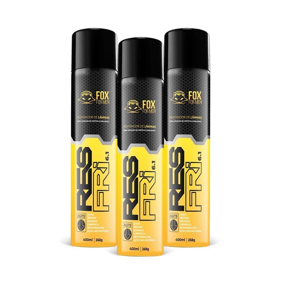 RESFRIADOR DE LAMINAS 400ML - 268G - 3 UND - FOX FOR MEN
