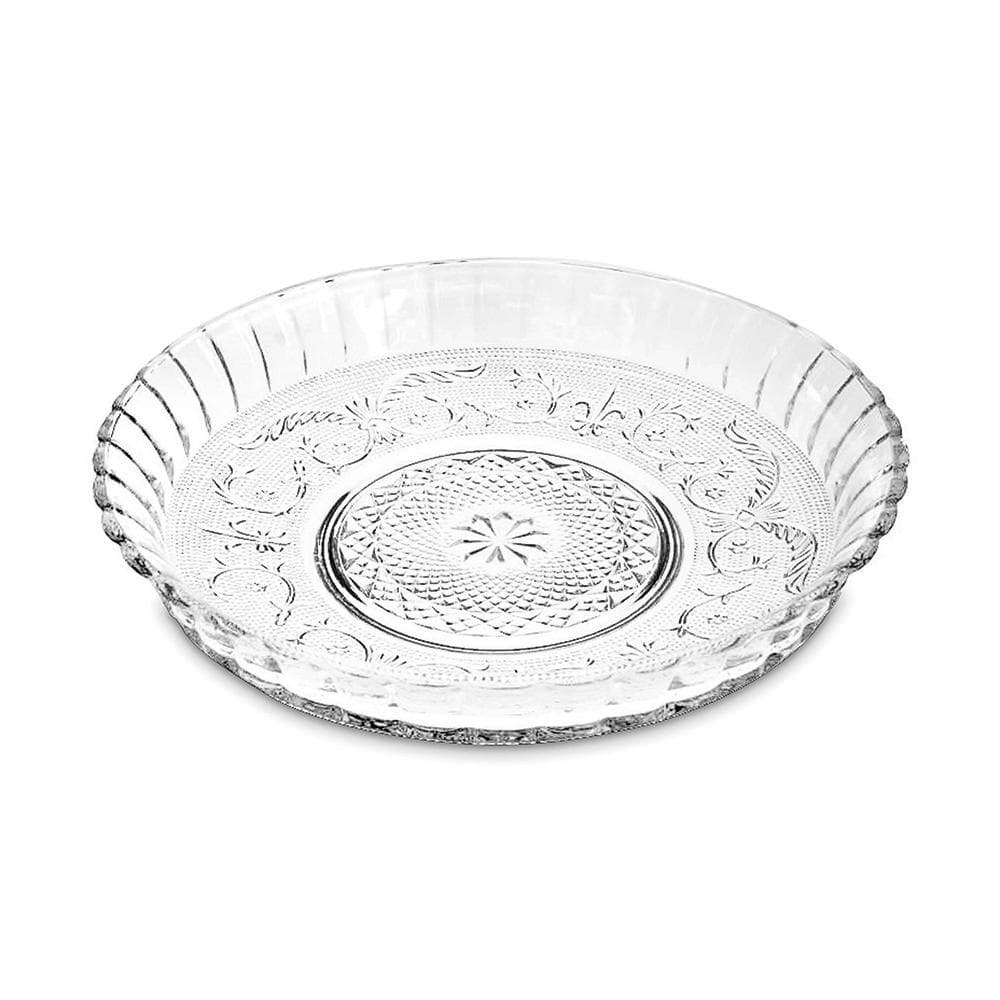 Prato para Bolo Pudim com Borda 30cm Kig Glassware