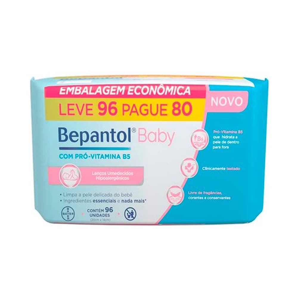Bepantol Baby Lenços Umedecidos 96 Unidades
