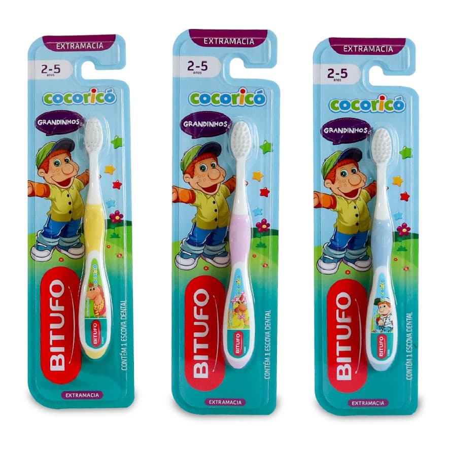 Escova De Dente Bitufo Cocoricó Grandinhos 2 a 5 anos Ultramacia