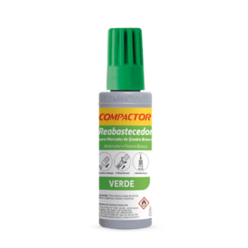 Reabastecedor  Refil Para Quadro Branco Compactor  30mL - VERDE