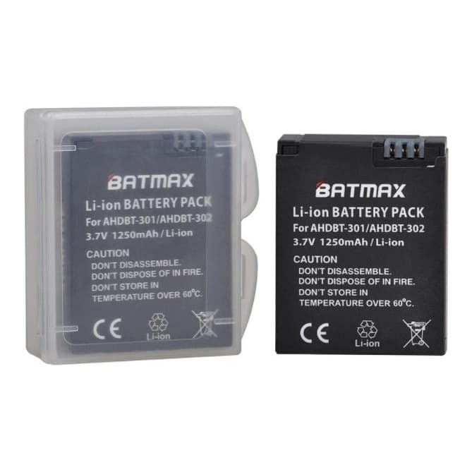 Bat_eria Compatível Gopro Go Pro Hero 3 Hero 3+ Ahdbt-301