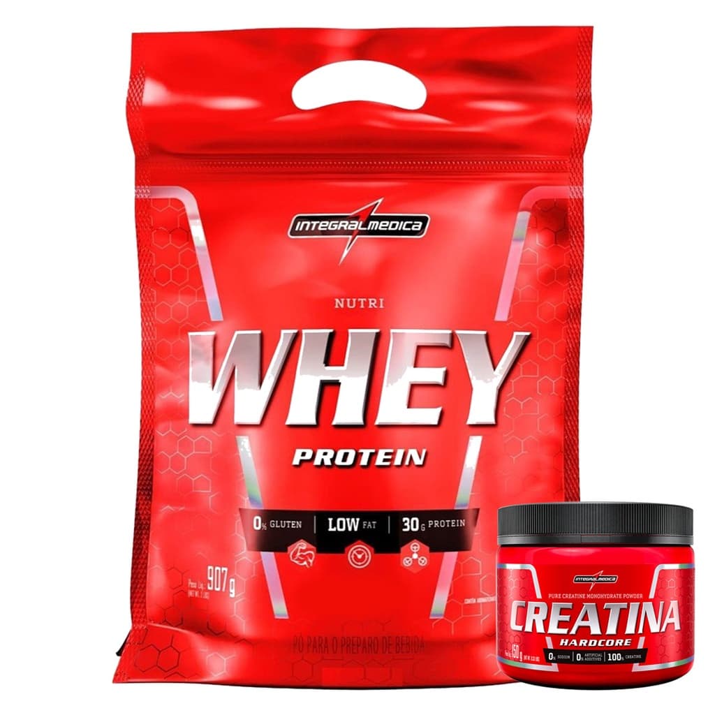 Kit Nutri Whey 900g Refil + Creatina 150g - Integralmedica