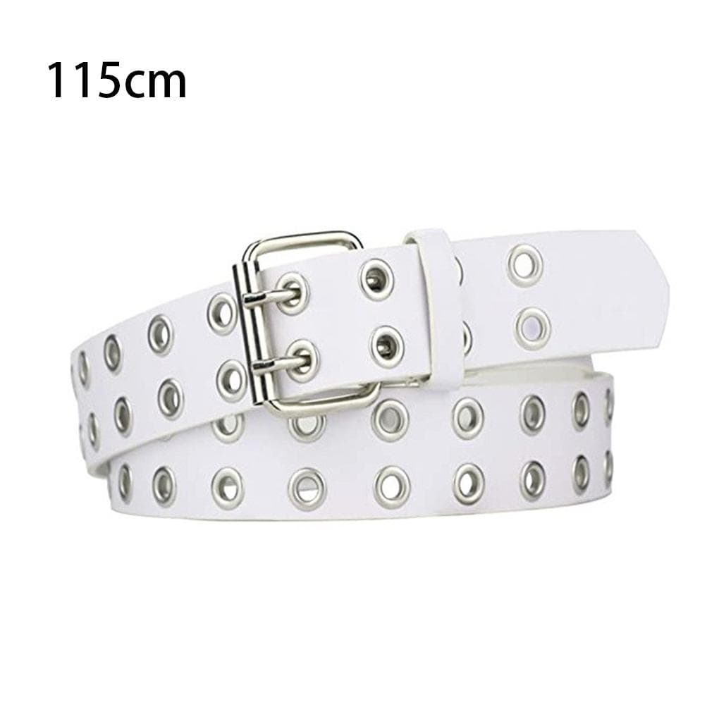 1/2/3 Cintura Jeans Feminina De Aparência Pura Com Fivela Dupla Cinto Ligado Ou Fora Do Punk Para Alfinete