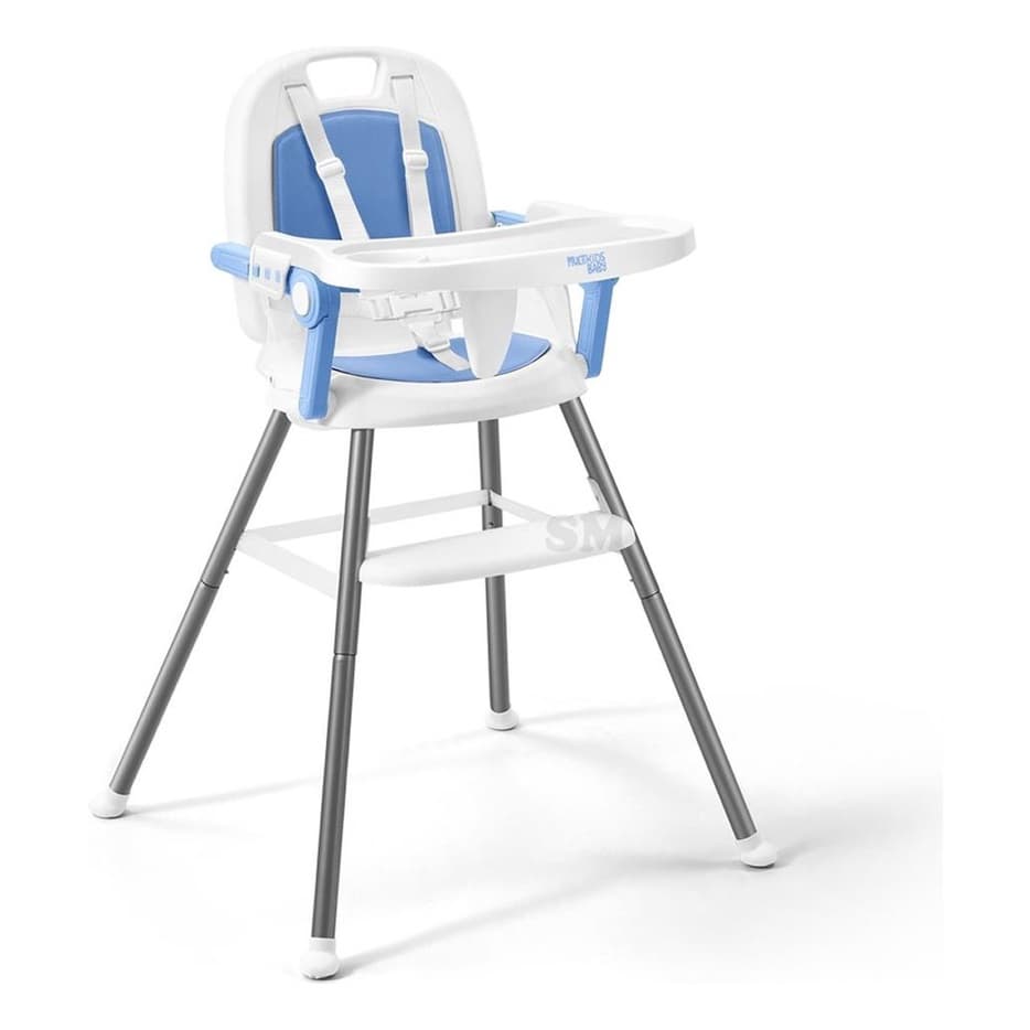 Cadeira De Alimentacao Portatil Berry 3 Em 1 Azul Multikids