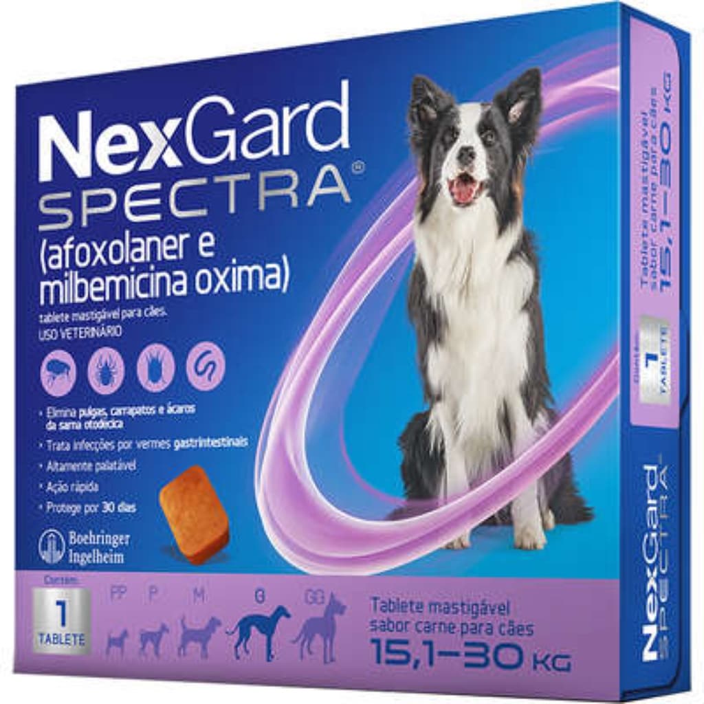 Antipulgas E Carrapatos Nexgard Spectra 15,1 A 30kg Original Lacrado Nex Gard