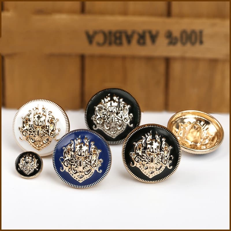 Botões de Costura à Mão de 10 peças de Metal Vintage Redondo Estilo Britânico Blazer Shirt Cuffs