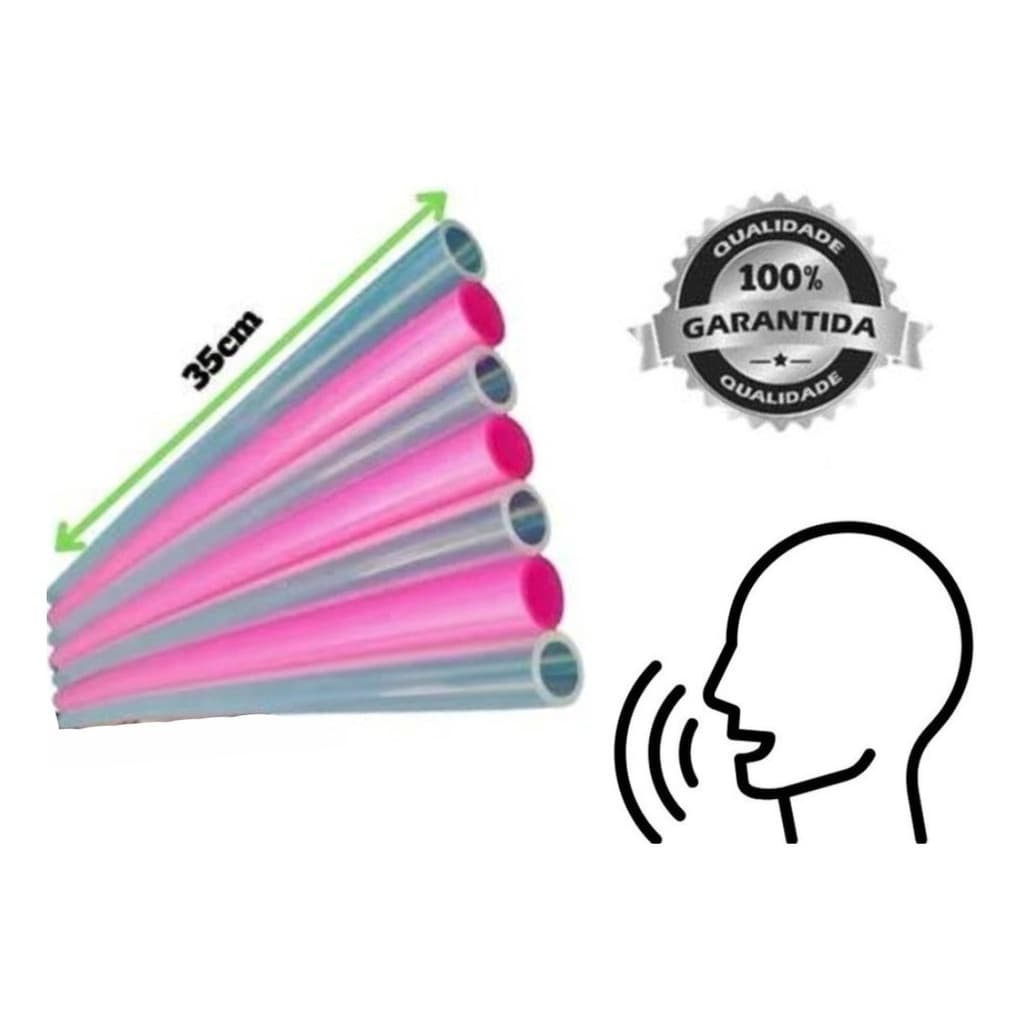 Tubo Ressonância Lax Vox Exercícios Vocal Silicone 35cm C/nf