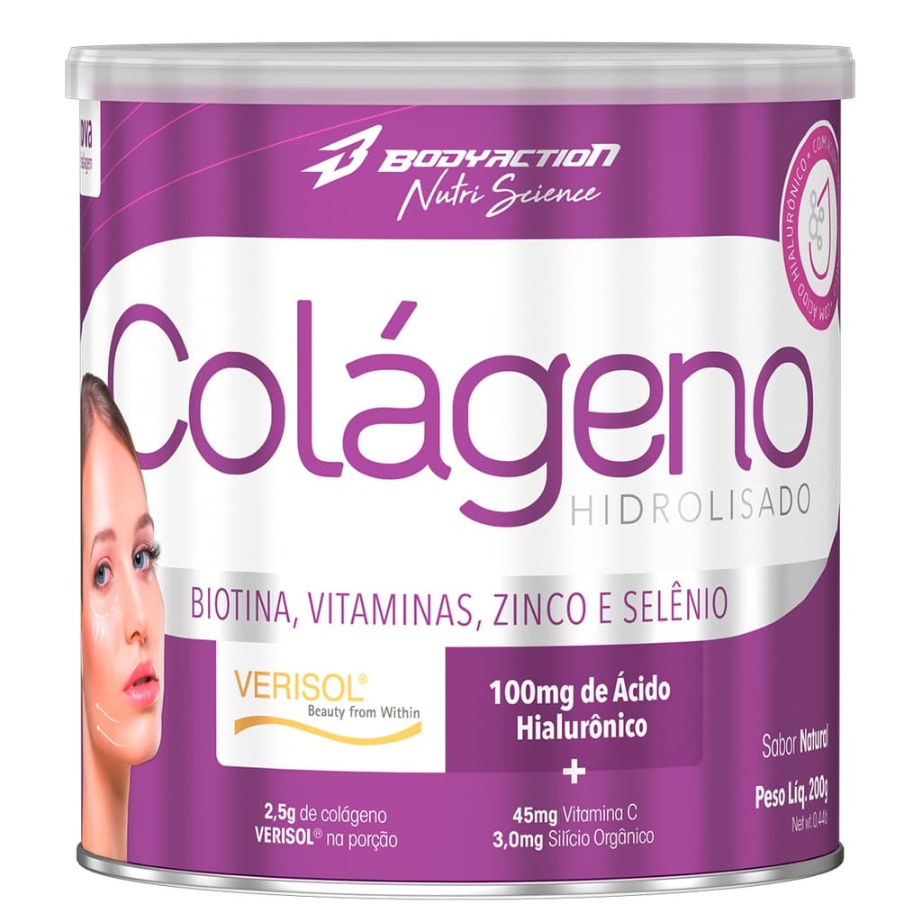 Colageno Verisol 200g com Ácido Hialurônico - Bodyaction