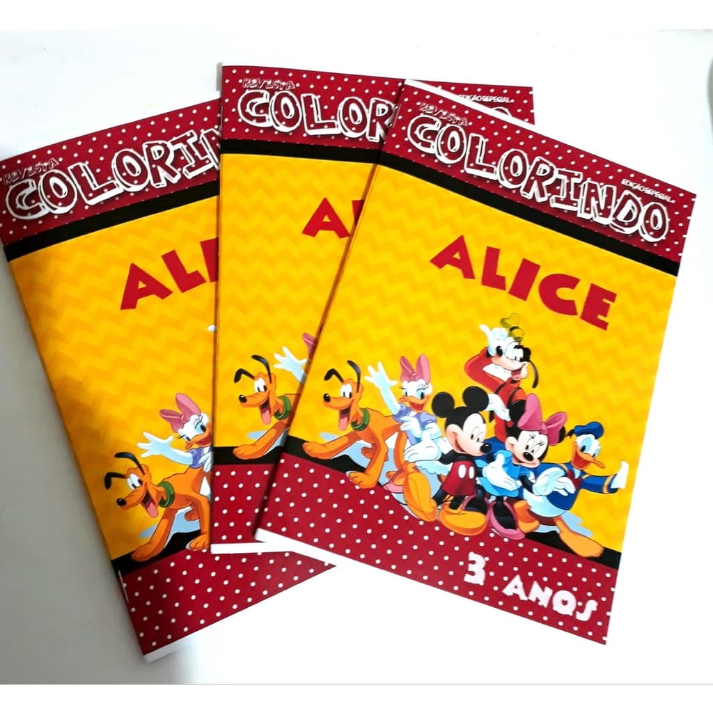 20 Mini Livrinhos de Colorir P/ Aniversário Personalizado