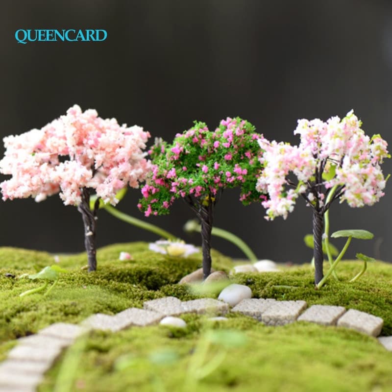 Simulação Árvore De Cerejeira Dourada Micro Paisagem Mesa De Areia De Carne Modelo DIY Scene Decoração