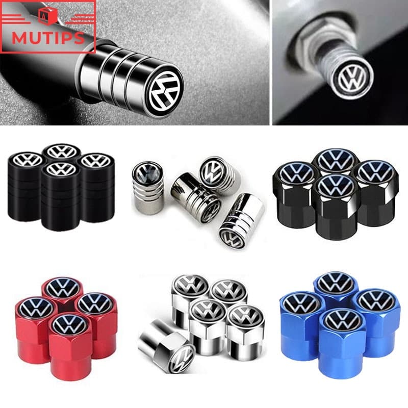Volkswagen 4Pcs/Set Pneus De Liga De Alumínio Para Carros Tampa De Ar Roda Haste De Válvula VW Polo 9n 9n3 gol g5 g4 g3 g6 Nivus Fox Novo Carocha Virtus