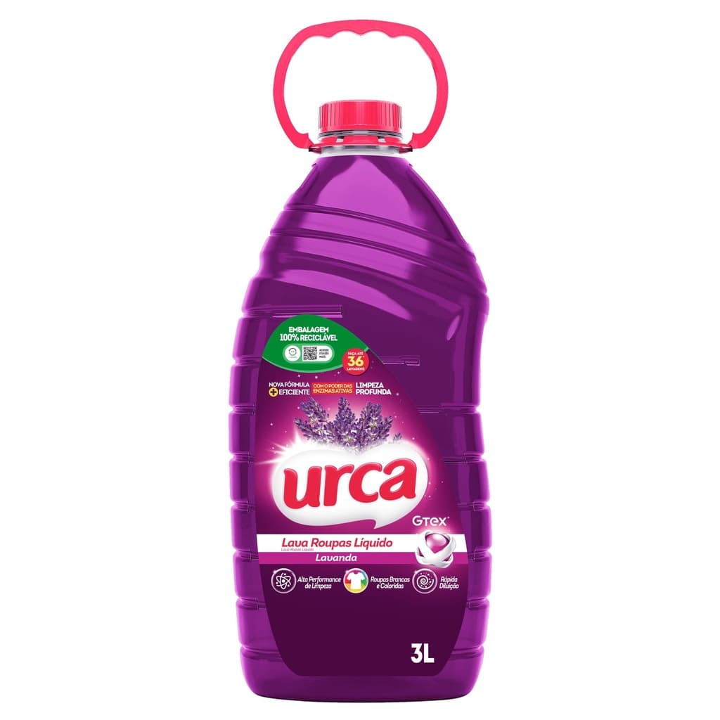 Lava Roupas Liquido Urca Lavanda - 3L