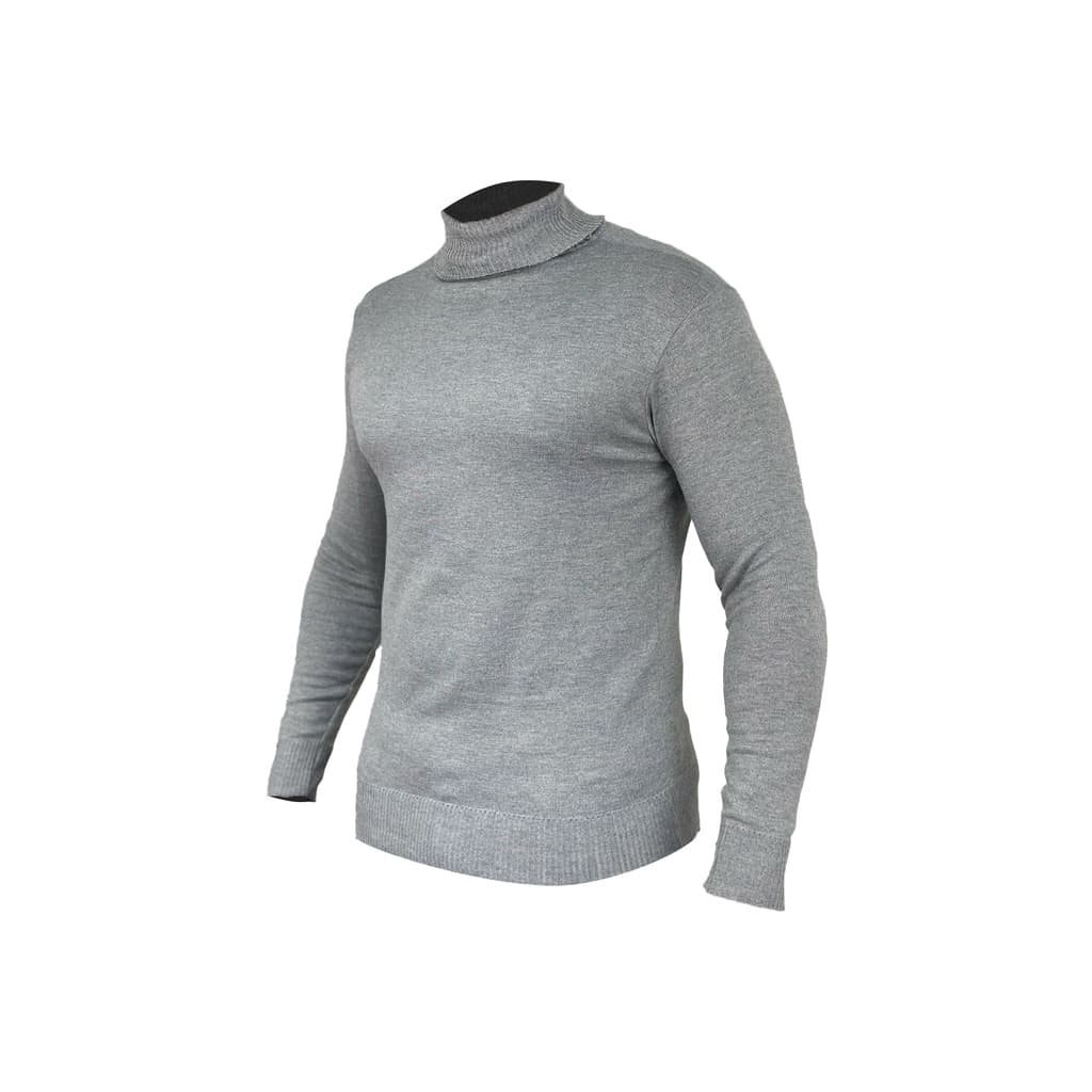 Cacharrel Blusa Trico Sueter Lã Masculina Canelada Gola Alta