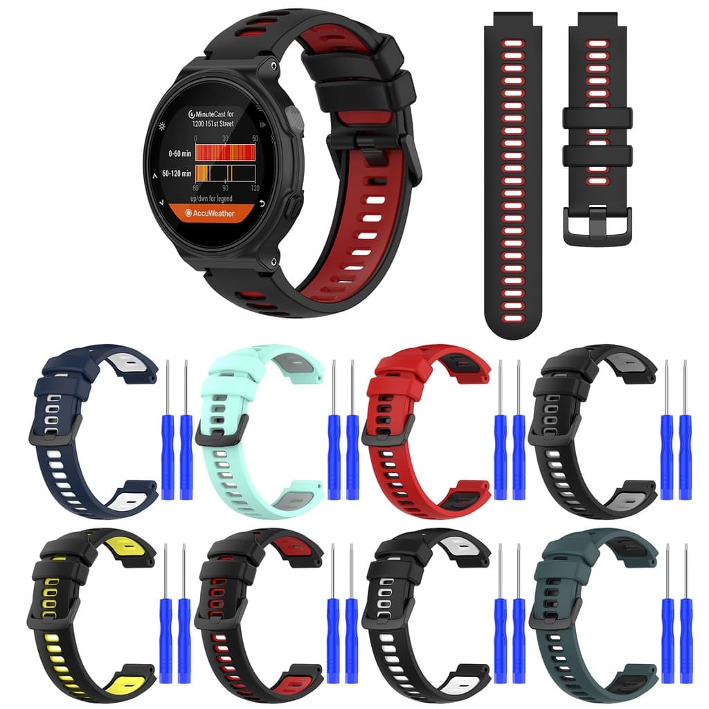 Correia De Silicone Para Garmin Forerunner 220 230 235 620 630 735XT Pulseira De Smartwatch Relógio Inteligente