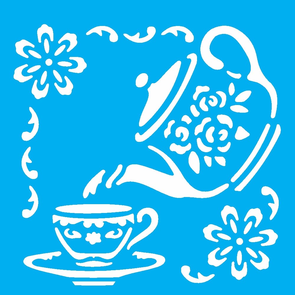 Stencil Cantoneira Cha 10x10 Opa 082